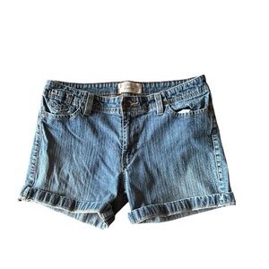 Levi Strauss Signtaure Y2K Blue Denim Women's‎ Jean Shorts Size 12 Stretch Denim